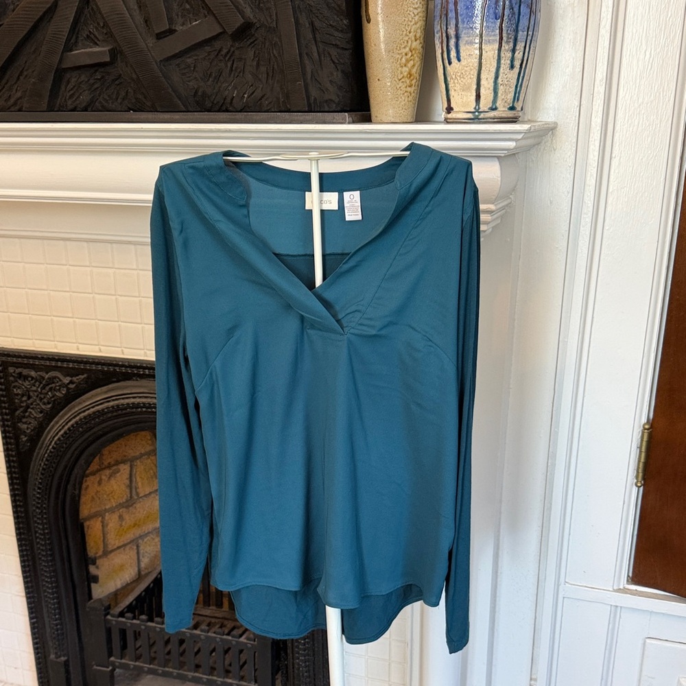 Chico's Teal Long Sleeve Top